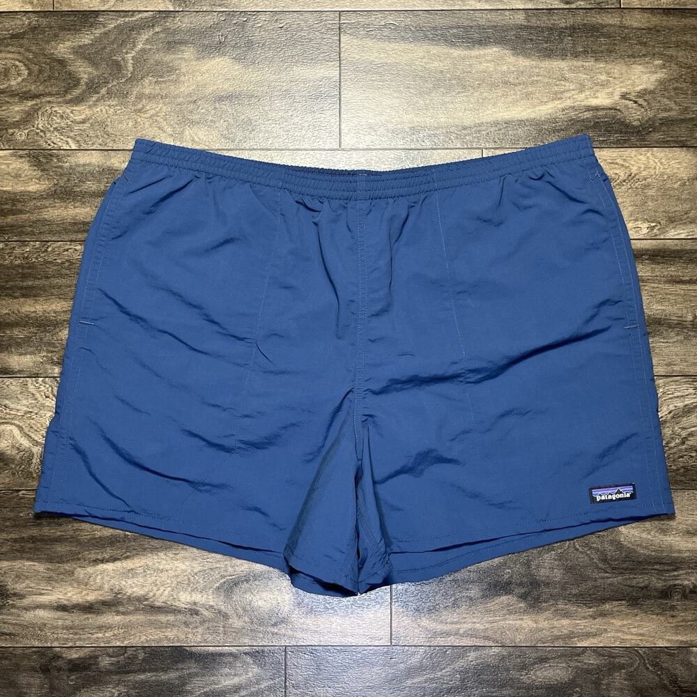 Patagonia Baggies Shorts Men's XXL Navy Blue 4.5" Lined Running Swim NetPlus EUC